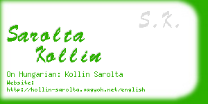 sarolta kollin business card